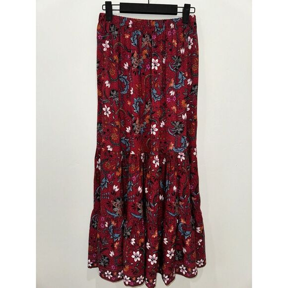 Max Studio Dresses & Skirts - Max Studio Women's XS Maxi Skirt Elastic Waist Floral Pullover Boho Peasant